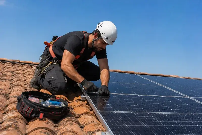 Maintenance et monitoring de panneaux solaires à Séné